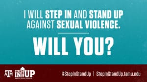 step in and stand up at Texas A&M