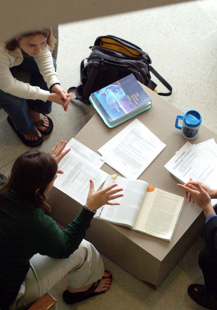 students studying at TAMU