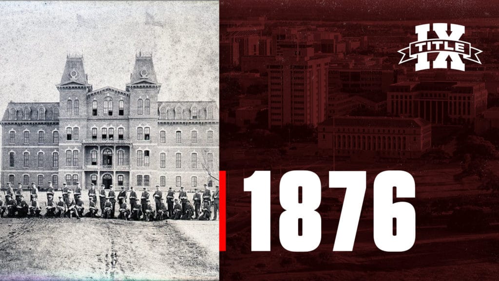 1876: The old Main Building - the first building on campus.